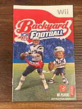 Backyard Football NFL Tom Brady Nintendo Wii Instruction Manual Only