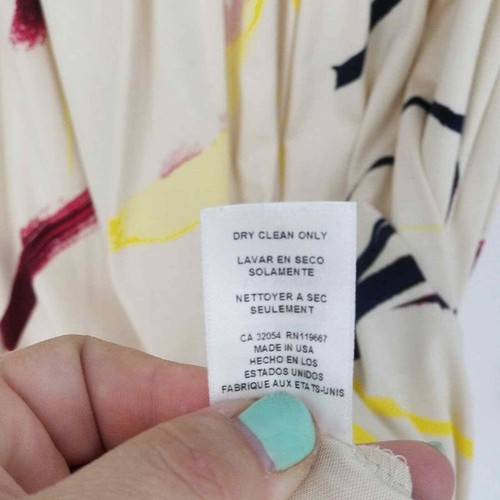Rachel Pally Empire Tie Waist Abstract Print Long Sleeve Caftan Midi Dress Small - Picture 4 of 5