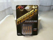 NEW AFX MEGA G PIT KIT-OEM PICKUP SHOES SET OF 8 PAIR SHORT NEW ON CARD