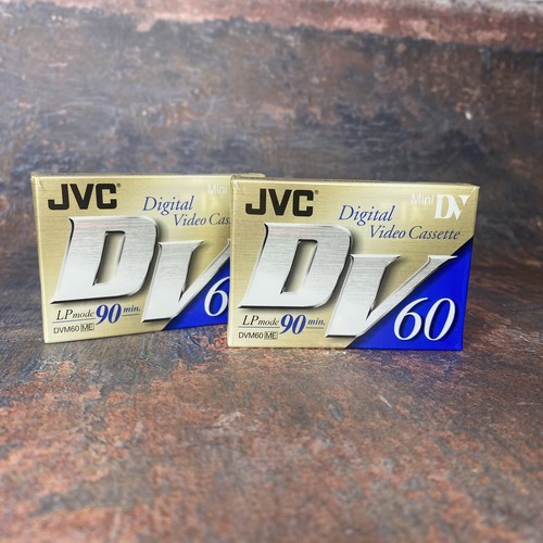 2 x JVC Mini DV Digital Video Kassette Band DV 60 Leer LP Modus 90 Minuten - NEU