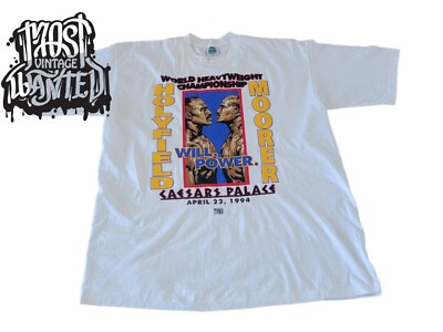 90s Holyfield vs. Moorer ''Will Power'' Fight promo T-shirt.
