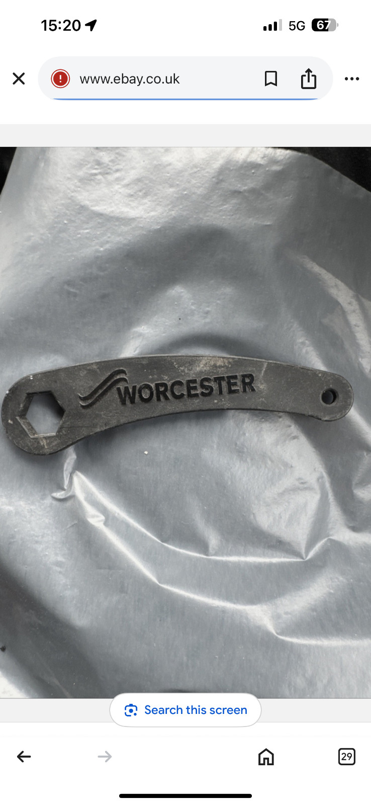 Worcester/Magnaclean mini filter spanner