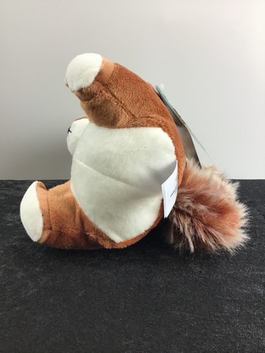 Eichhörnchen,Plüschtier,Plüschfigur,klein,zweifarbig,bestickt,sitzend - Bild 7 von 9