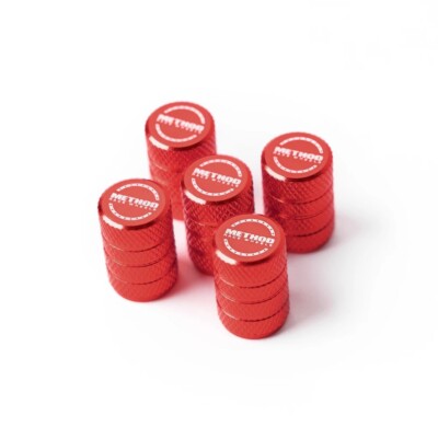 Method Race Wheels  Valve stem caps set of 5 Aluminum cap Red finish