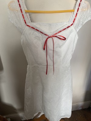 Broadrie Anglais dress size small womens  Shien Dress White of the shoulder