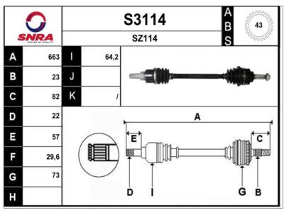 Antriebswelle SUZUKI ALTO V SWIFT IV 1.0 1.2 vorne links Schaltgetriebe NEUTEIL