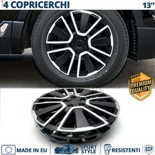 4 Copricerchi per Hyundai Getz 02-06 13'' Coppette Silver e Nere 15 Razze MADE E