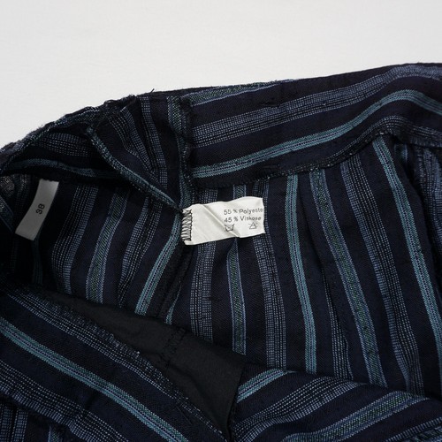 TONI S. Damen Bundfaltenhose Gr. 38, dunkelblau Stoffhose gestreift leicht leger - Bild 15 von 22