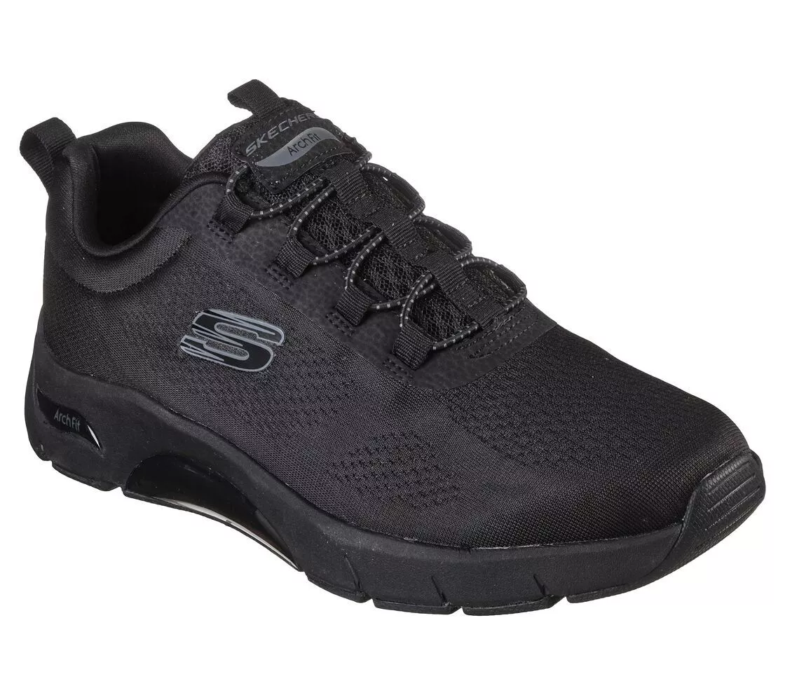 Skechers black cheap casual shoes