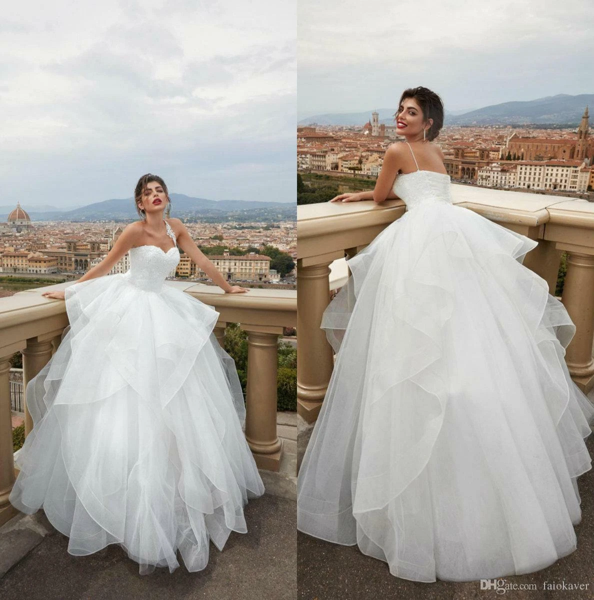Simple beach shop wedding gown