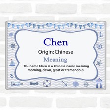 Chen Namensbedeutung Jumbo K&uuml;hlschrankmagnet Maritim