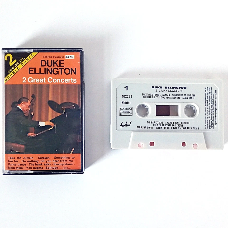 Duke Ellington - Two Great Concerts (Audio Cassette, Festival) Import - Tested - Изображение 3 из 3