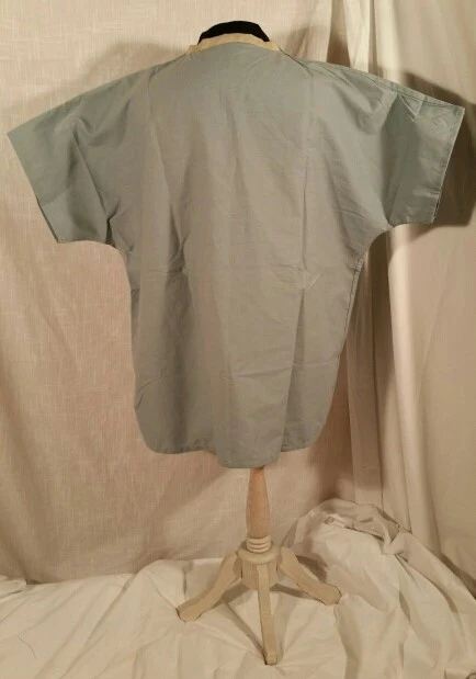 5 ДВУСТОРОННИХ однородных СКРАБ-топов СЕРЫЕ с ЖЕЛТОВАТО-КОРИЧНЕВЫМ размером M - Изображение 2 из 3