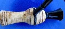 Handmade custom DUCK CALL with Box Elder burl wood and ECHO timber DOUBLE REED