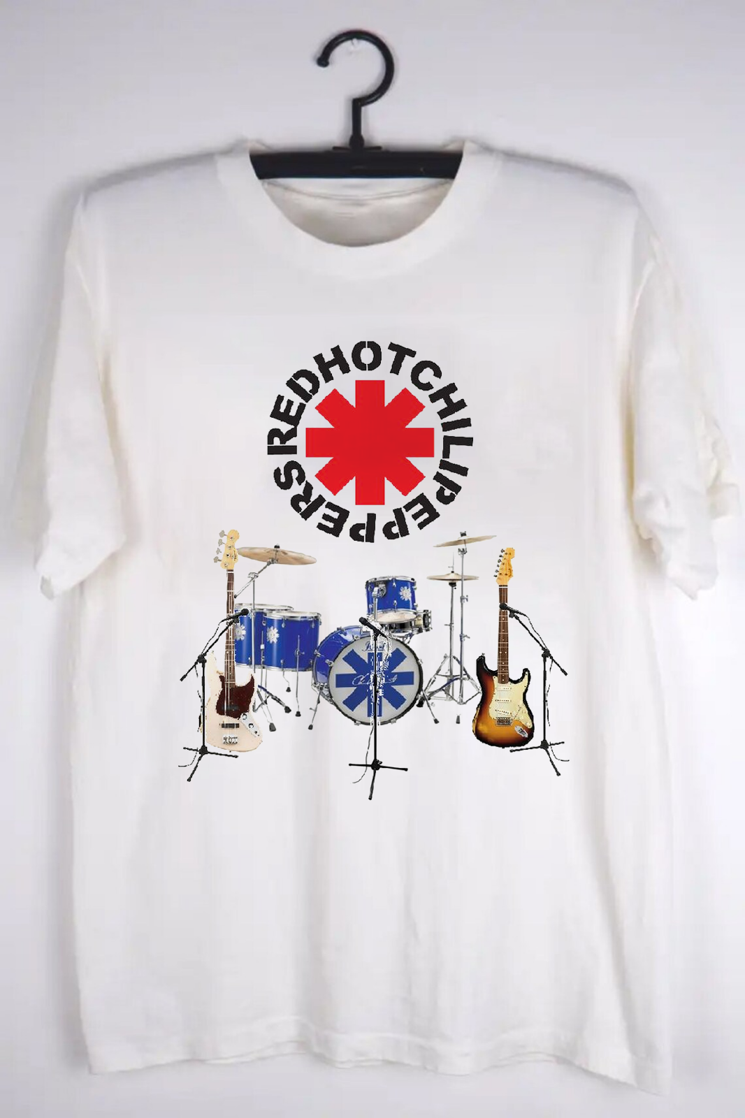 Red Hot Chili Peppers Band White Short Sleeve T-Shirt All Sizes Gift