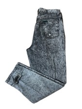 Sasson vintage Cotton High Rise Women s Straight Leg denim jeans Acid Wash Gray