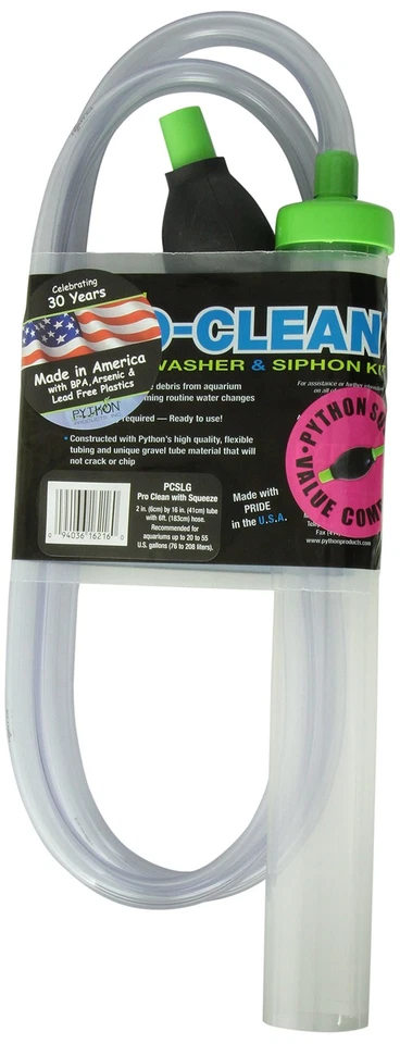 Kit de lavadora/sifón de grava para acuario Python Pro-Clean, grande con apretón Foto 2 de 3
