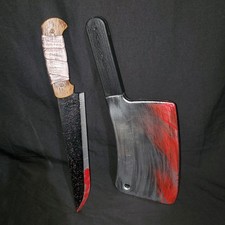 Halloween Bloody Weapon Props, Knife Meat Cleaver, Costume Accessory