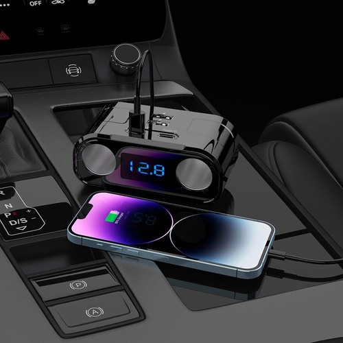QC USB -Auto -Ladegerät V V Power Splitter Multi -funktionaler Leistungsadapter - Afbeelding 12 van 12