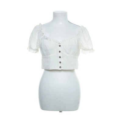 H&M, Crop Top, Größe: 42, Beige, Elasthan/Lyocell/Polyester, Einfarbig #UnK
