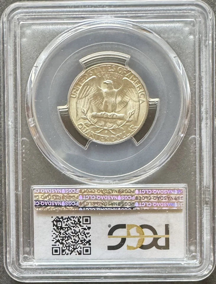 1951-S Washington Silver Quarter PCGS MS66      Free US Shipping - Image 2 of 2