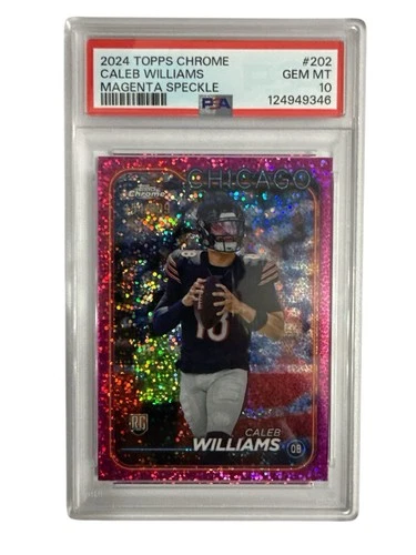 2024 Topps Chrome Caleb Williams Magenta Sparkle /399 #202 PSA 10