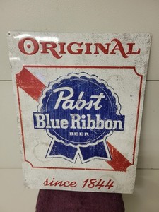 NEW Pabst Blue Ribbon Beer PBR Metal  / Tin Sign 24x18 Inches 
