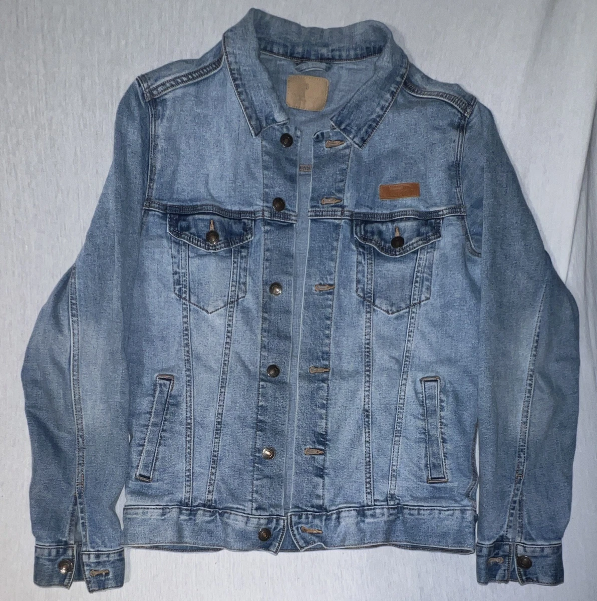 denim jacket leather collar products for sale | eBay