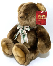 Collector's Choice Limited Edition Basic Plush Teddy Bear 14" Brown Bow Soft