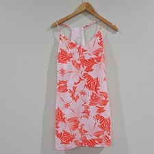 J Crew 2  Slip Dress Tropical Floral Hawaiian Resort Vacation Leafy White Orange