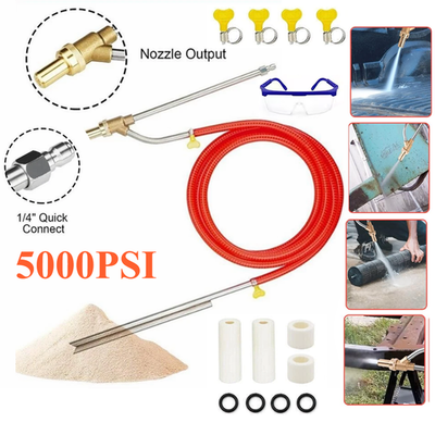 #ad 5000 PSI Sandblasting Kit Pressure Washer Sand Blaster Power Blaster Attachment $32.98