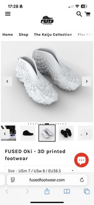 Fused oki 3D printed shoes White Textured Slip-On Shoes size 13
