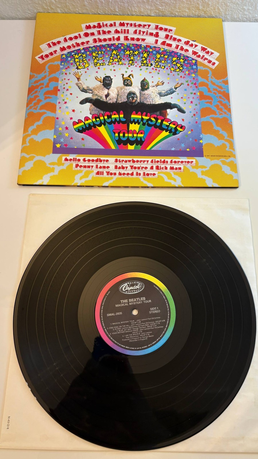 The Beatles Magical Mystery Tour LP Vinyl VG+ Canada Press 1980 Capitol Records