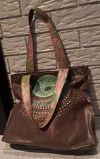 Desigual Designer Handbag With Laser Cut Deta...