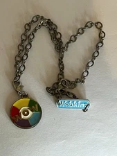 Webkinz Vintage Collectible Silver Necklace Jewelry Wheel of WOW 16” GANZ