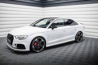 Seitenschweller Ansatz FüR V.2 FüR Audi RS3 Limousine 8V Facelift Schwarz