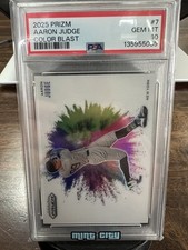 2025 Panini Prizm Aaron Judge Color Blast PSA 10 GEM MINT Yankees MVP D2