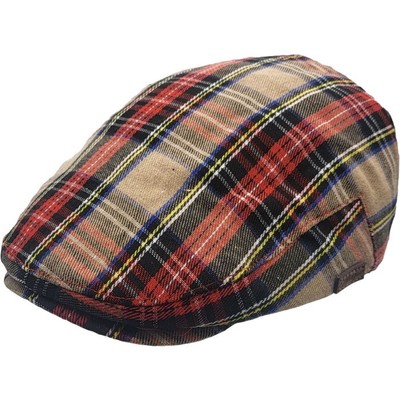 Scottish Tartan Flatcap elastischer Rücken bequeme Passform traditionelles Tartan