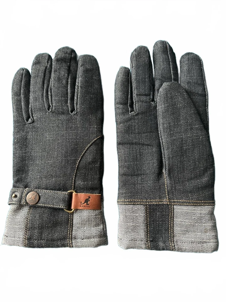 Мужские прочные джинсовые перчатки Kangol с регулируемым ремешком - Изображение 3 из 4