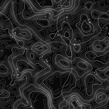 Topographical Camouflage Black - 18"x46" Hydrographic Film Hydro Dipping
