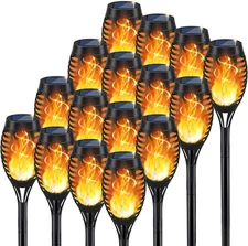 Solar Torch Light with Flickering Flame, 12Pack Solar Lights Outdoor, Waterproof
