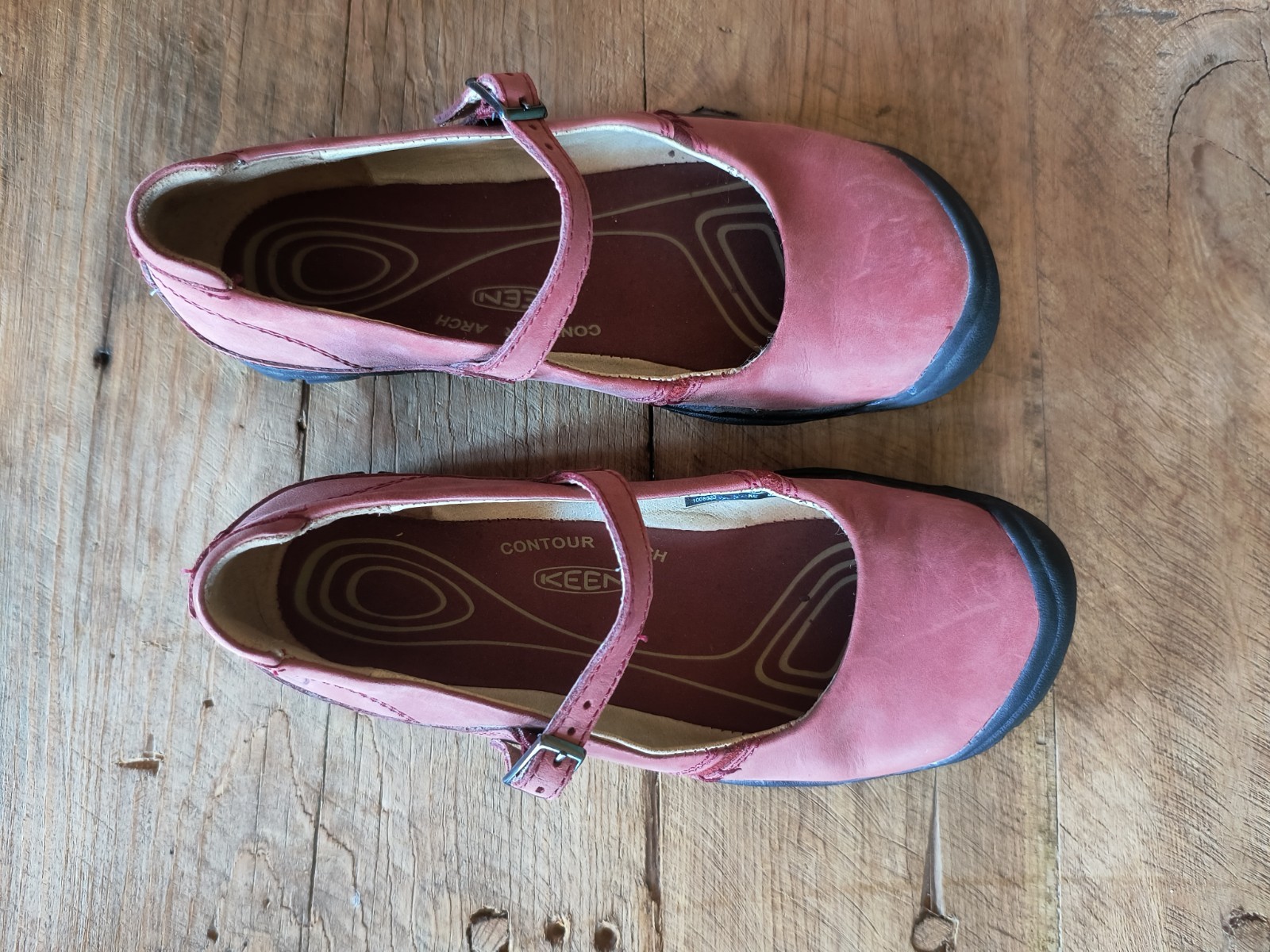 Scarpe in pelle KEEN Mary Jane rosse taglia 5