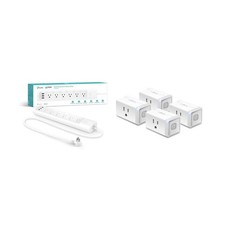 Kasa Smart Plug Power Strip HS300 and Smart Plug HS103P4 Bundle  C... Fast Ship