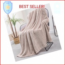 Exclusivo Mezcla Fleece Throw Blanket for Couch, 50x70 Inches Soft Cozy Jacquard