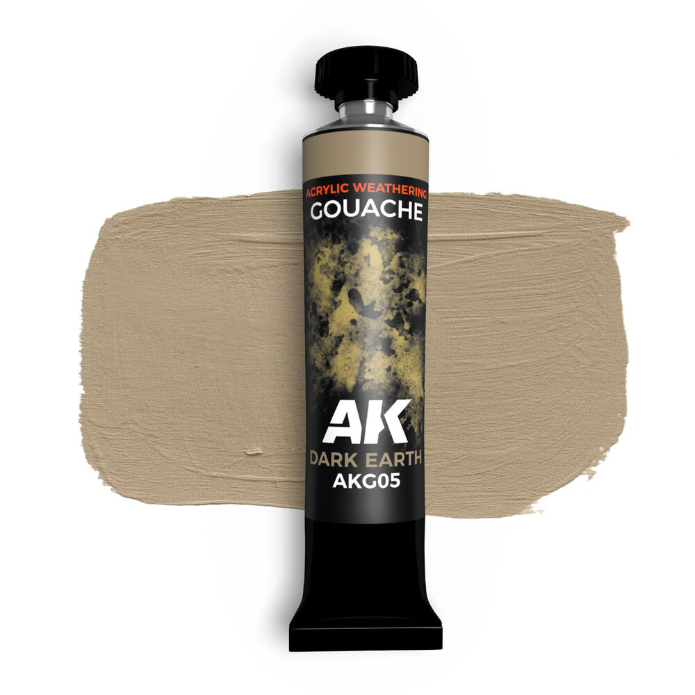 AK Interactive AKG05 - Dark Earth - Ak Gouache 20 ML - New