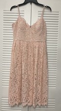 Eliza J Women’s Dress Floral Lace Spaghetti Strap Lined Mini Size 8