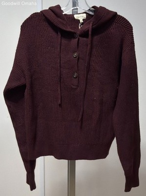 Thread and Supply Women's Size S Burgundy Dollie Sweater Hoodie NWT