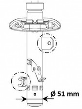 KYB Stoßdämpfer vorderachse rechts passend für Peugeot 2008 I CU_ CU Van