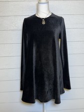 Show Me Your Mumu Black Velvet Long Sleeve Mini Dress Size XS Preowned Great Con