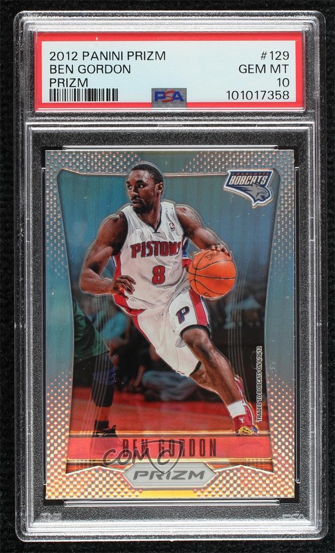 2012-13 Panini Prizm Silver Prizm Ben Gordon #129 PSA 10 GEM MT 04ah